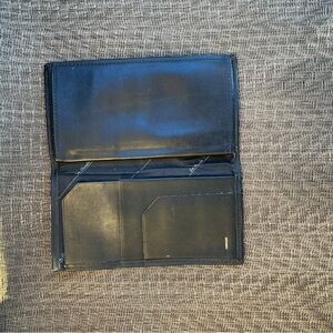 St. Dennis Vintage Black Leather Bifold Wallet